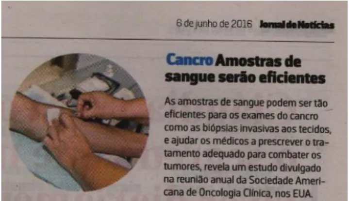 Figura 2 – Texto 2 – “Amostras de sangue serão eficientes”