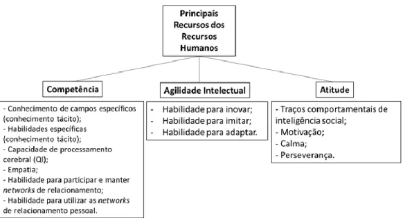 Figura 3: Os componentes do capital humano  Fonte: Camara et al. (2007, p. 699) 