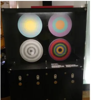 Figura 6 – Experimento ilusões de cor do Museu da Ciência da Universidade de Coimbra. 