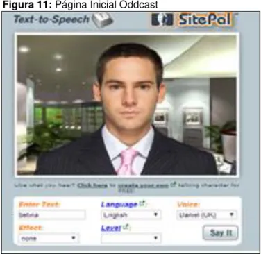 Figura 11: Página Inicial Oddcast 