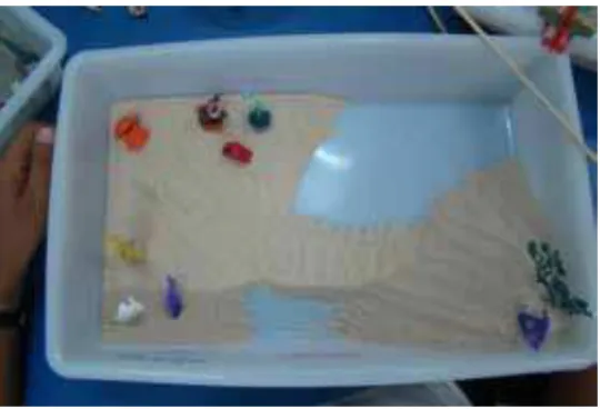 Figura 2  – Caixa de plástico usualmente utilizada nas montagens dos cenários no Jogo de Areia