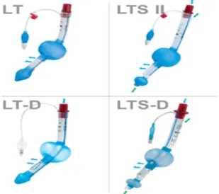 Figura nº 14: Diferentes tipos de tubos laríngeos  (fonte: http://www.larynx-tubus.de) 