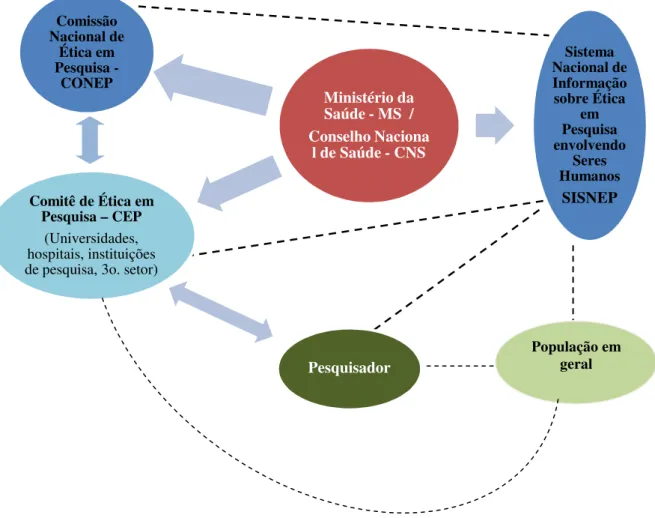 Figura 5 – Caminhos da regulamentação e da orientação da ética em pesquisa científica no Brasil 