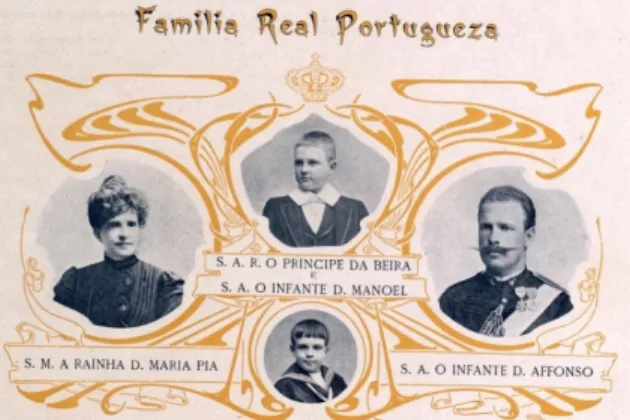 Fig. 1 The Portuguese Royal Family photographs in an Art Nouveau  frame made by Alonso in Album Açoriano (Azorean Album)