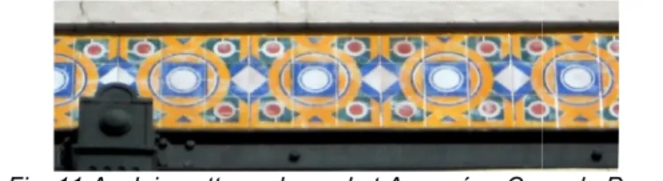 Fig. 11 Azulejo patterned panel at Armazéns Casa do Pov d`Alcântara. (ACF 2011) 