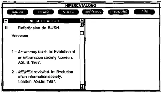 Figura 6 - índice de Autor (lista de referências)