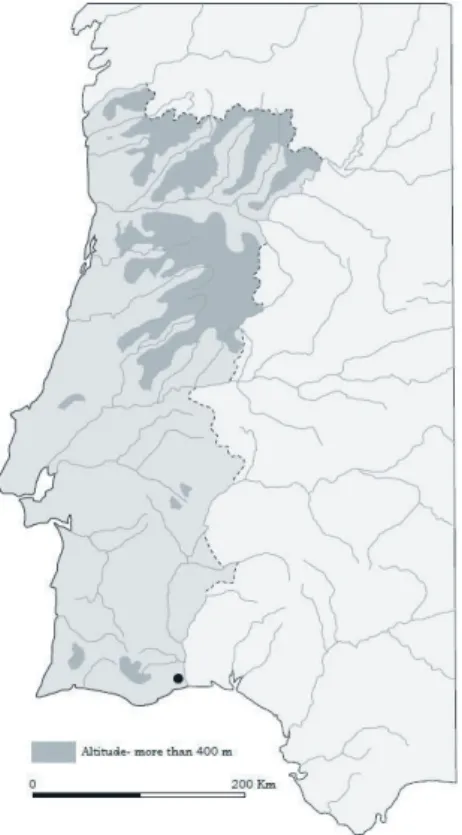 Fig. 1.  Location of the archaeological site of Castro Marim. 