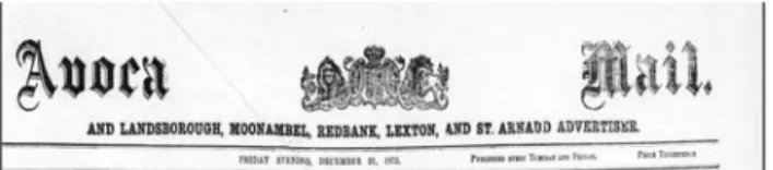 Figure 11 - The Avoca Mail consolidated record Figure 10 - Avoca mail masthead as it appeared on Friday December 31 1875