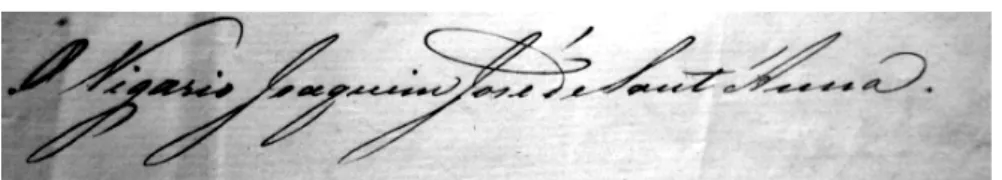 FIGURA 1: Assinatura do cônego Joaquim José de Sant’Anna. 13