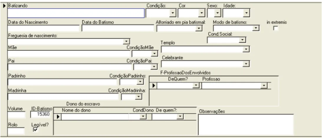 FIGURA 4: Planilha de batismo. 