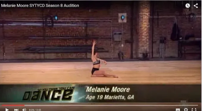 Figura 01 – Audição de Melanie Moore (SYTYCD, 2011)