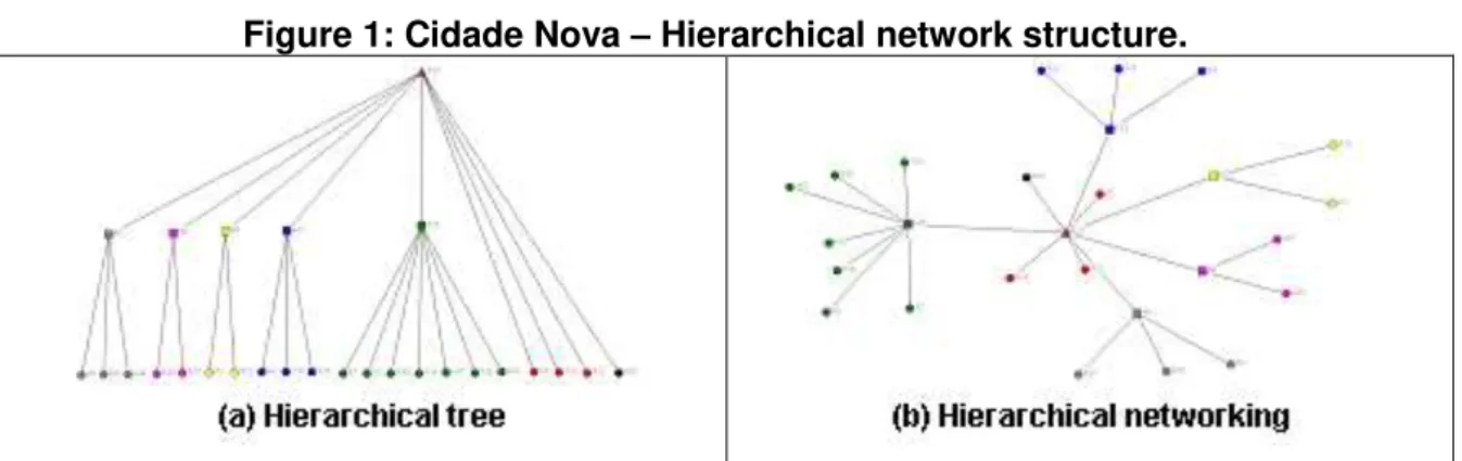 Figure 1: Cidade Nova  –  Hierarchical network structure. 