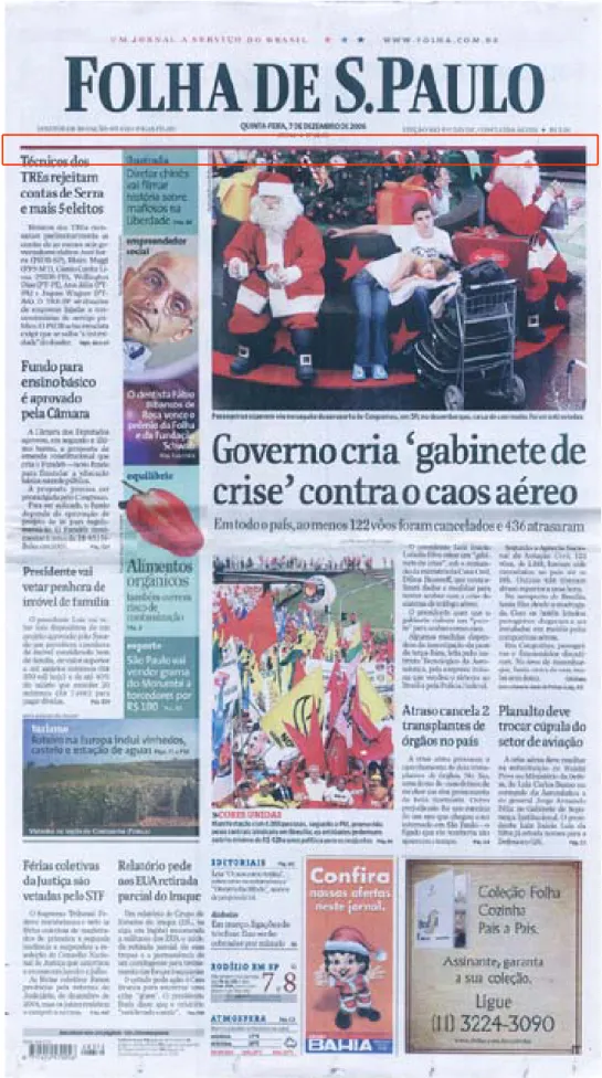 Figura 06: Folha de São Paulo – 07 de dezembro de 2006
