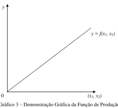 Gráfico 3 – Demonstração Gráfica da Função de Produção  Fonte: Lorenzett, Lopes e Lima, (2010)