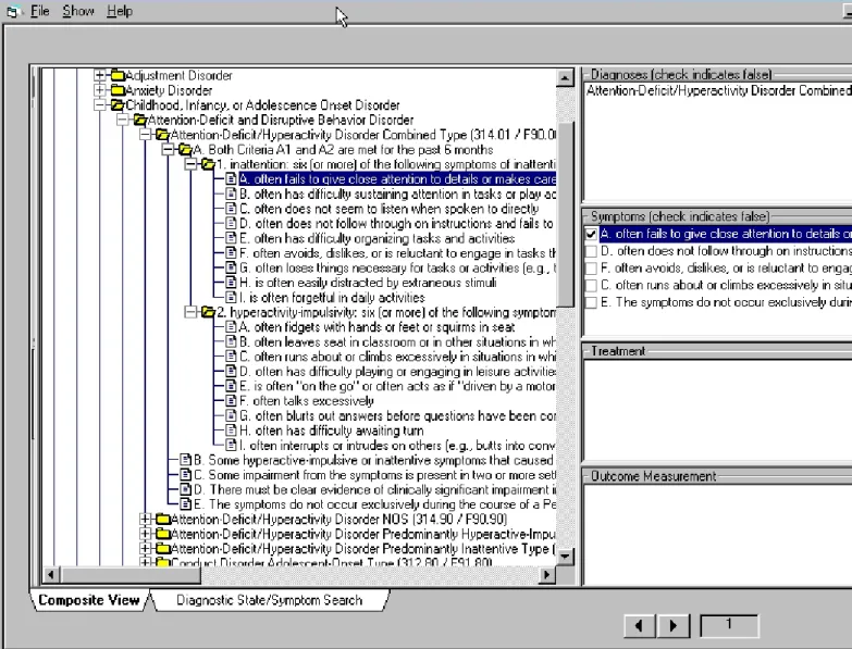 Figure 2: Using Diagnostica for ADHD