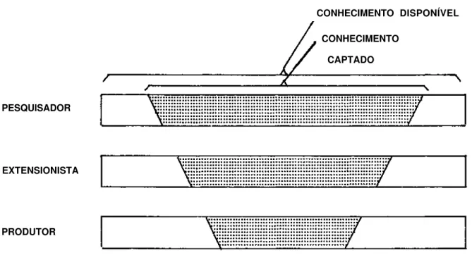 Fig. 4 -Ampliação de faixa de conhecimentos captados com a ajuda de sistemas de informação e documentação.