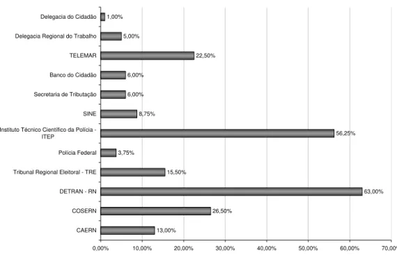 Gráfico 5  Serviços mais procurados na unidade Zona Sul   Programa Central do Cidadão