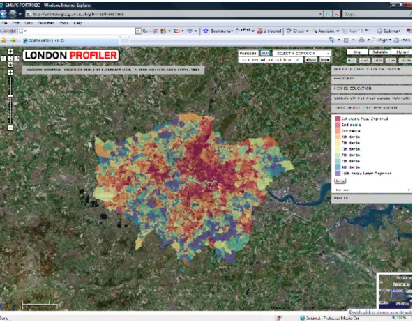 Figure 11: Using Map for second life web 2.0 application. (source: Hudson-smith et al 2007)
