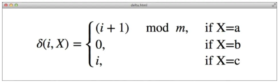 Figure 4.1: Web browser displaying a MathJax generated formula