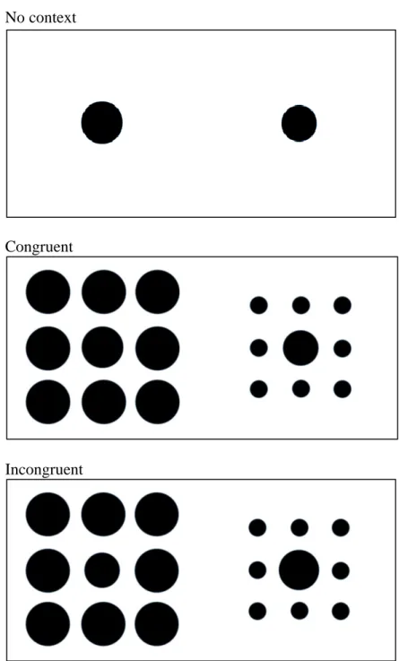 Figure  4.  Examples  of  the  displays  in  the  three  conditions  (i.e.  no  context;  congruent; 