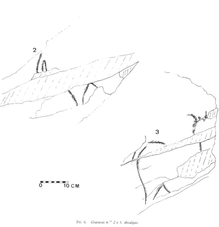 FIG. 6. Gravuras n.°&#34; 2 e 3. decalque. 