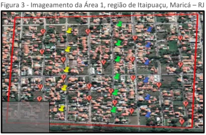 Figura 3 - Imageamento da Área 1, região de Itaipuaçu, Maricá – RJ  