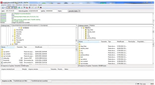 Figura 4 – aplicativo Filezilla 