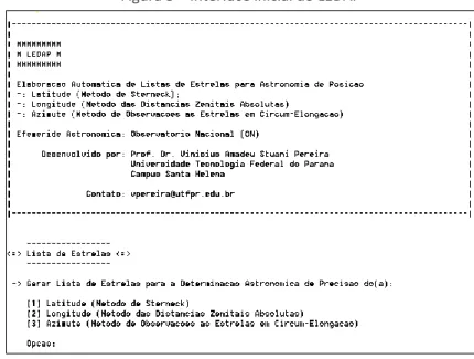 Figura 3 – Interface inicial do LEDAP 