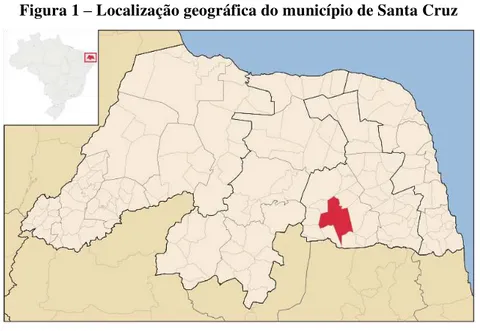 Figura 1 – Localização geográfica do município de Santa Cruz 