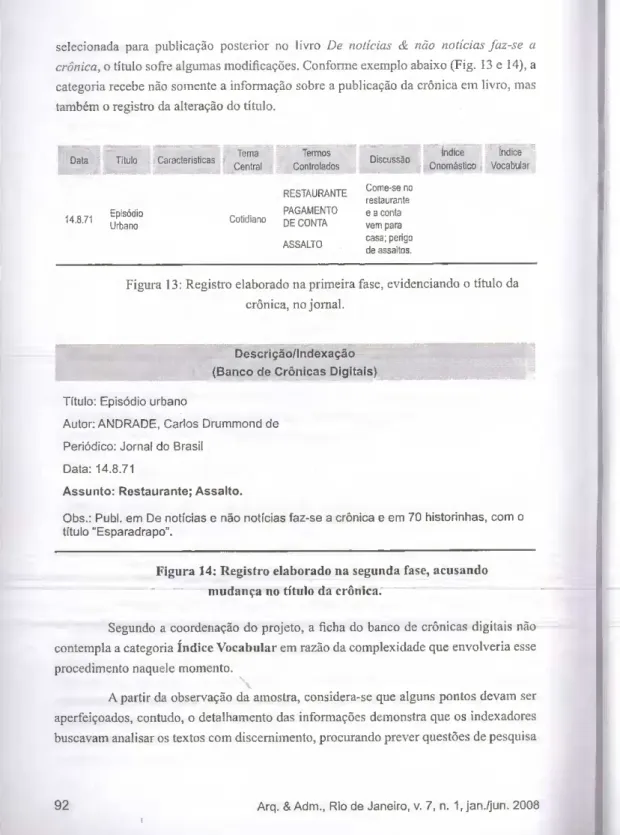 Figura 13: Registro elaborado na primeira fase, evidenciando o título da  crônica, no jornal