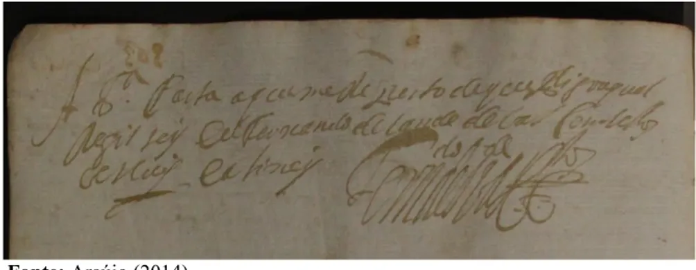 Foto 2 - Verso do Manuscrito do Fundo Câmara Municipal da Câmara de Borba 