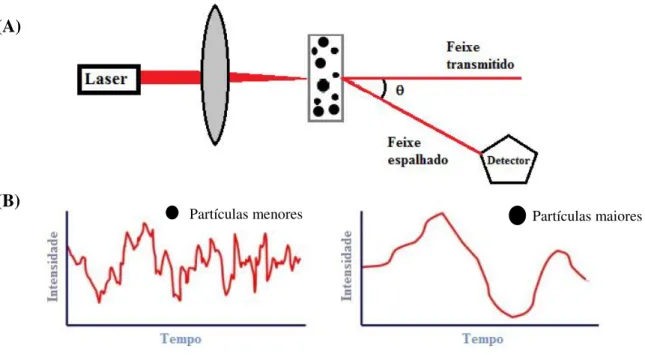 Figura 1.7: Medida da intensidade da luz espalhada por um ângulo  