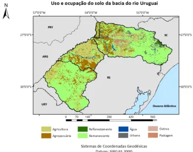 Figura 4 – Uso e ocupação do solo da bacia do rio Uruguai conforme IBGE (2010) 