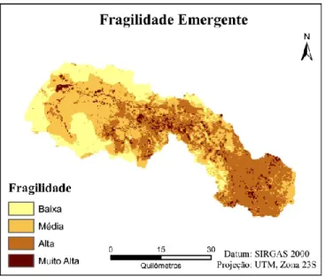 Figura 7 – Fragilidade Emergente na Bacia do Rio Peruaçu 