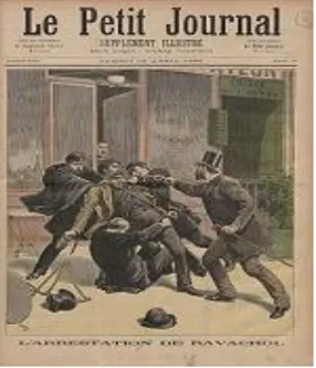 Fig. 6.: A prisão de Ravachol. Le Petit Journal Illustré, n° 73, Paris, 1892. 