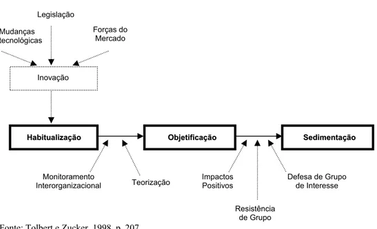 Figura 1 – O PROCESSO DE INSTITUCIONALIZAÇÃO