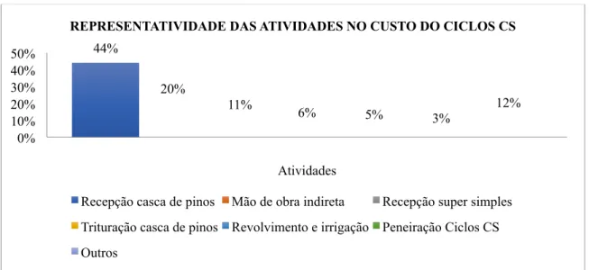 Figura 2 – Representatividade das atividades no custo de produção do Ciclos CS 