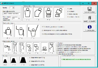 Figura 4 – Interface método OWAS 