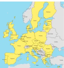 Figura 1: Enquadramento dos Países integrados na União Europeia 