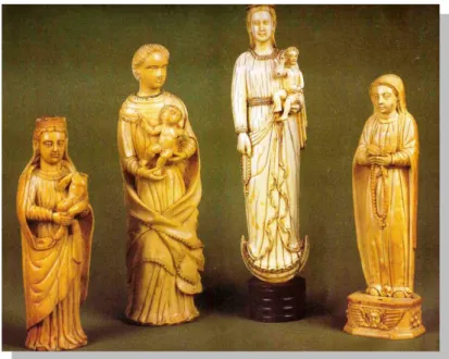 Figura 11 - Figurações de Nossa Senhora (cíngalo-portuguesa / indo-portuguesa-  séculos XVII /XVIII.) 