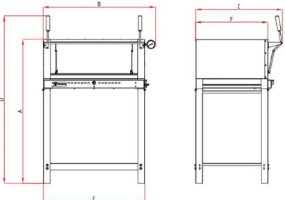 Tabela 2 - Dimensionamento do forno utilizado na indústria  Dimensionamento Externo 