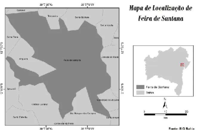 Figura  1    Localização  referente  ao  município  de  Feira  de  Santana. 