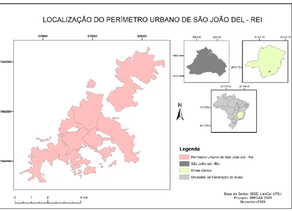 Figura 1: Localização da cidade de São João del-Rei. 