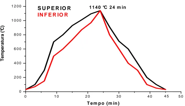 Figura 3.6. Ciclo térmico usado nos corpos-de-prova na indústria. 
