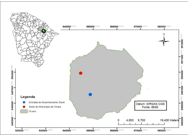 Figura 1: Localização do Assentamento Lagoa do Serrote II (Denir) 