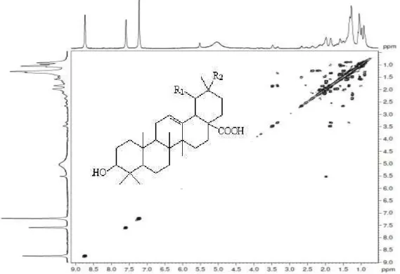 Figura 64 - Mapa de correlação homonuclear - COSY (CDCl 3,  500 MHz) de VGC  (I) 