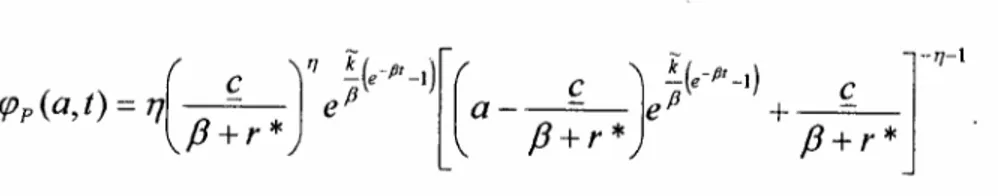 gráfico com a superfície gerada por essa função no espaço (cp, a, t) foi novamente omitido,