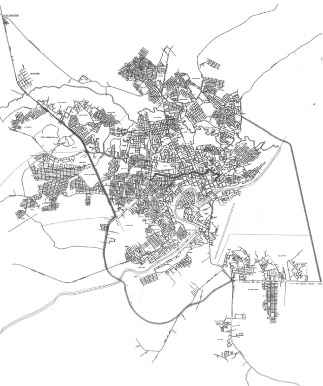 Figura 3: Planta da cidade de Rio Branco, 2005. 