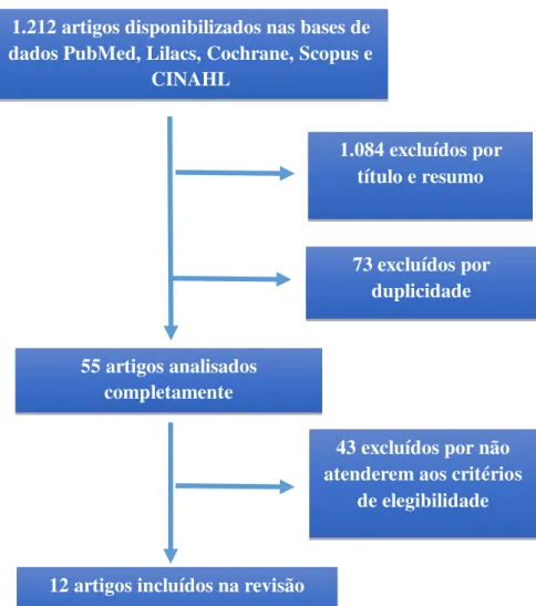 Figura 1 – Organograma do processo de seleção de artigos incluídos na revisão de  literatura