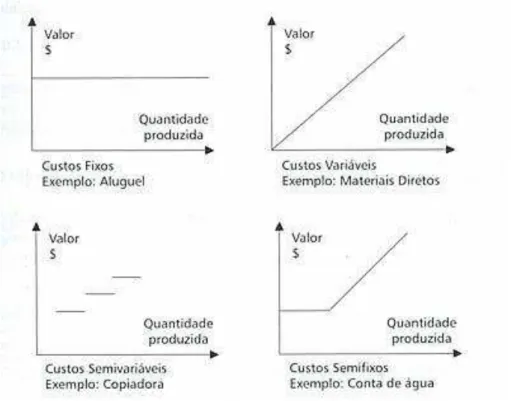 Figura 2 – Representação gráfica de custos relacionados ao volume e variabilidade 